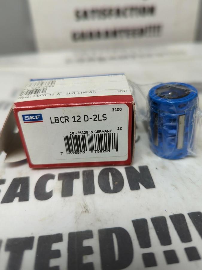 SKF,LBCR 12 D-2LS,LINEAR BALL BEARING 12MM BORE NOS