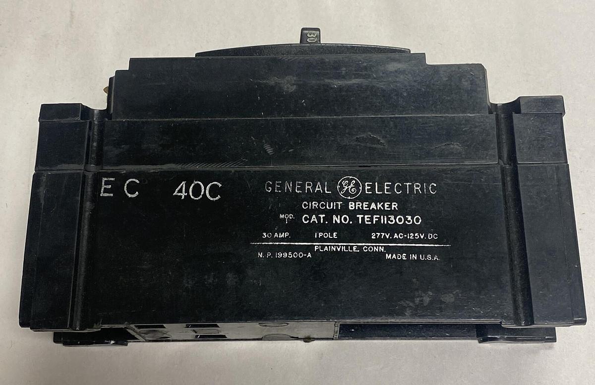 General Electric,TEF113030WL,Circuit Breaker 30AMP 277V 1 POLE NOS