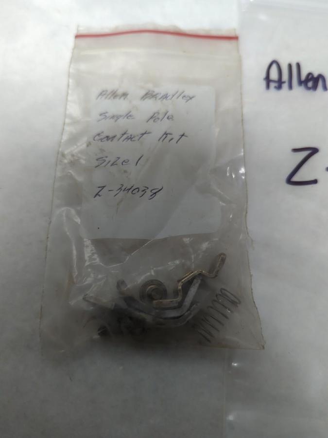 ALLEN-BRADLEY,Z-34038,CONTACT KIT SINGLE POLE SIZE 1 LOT OF 2NOS