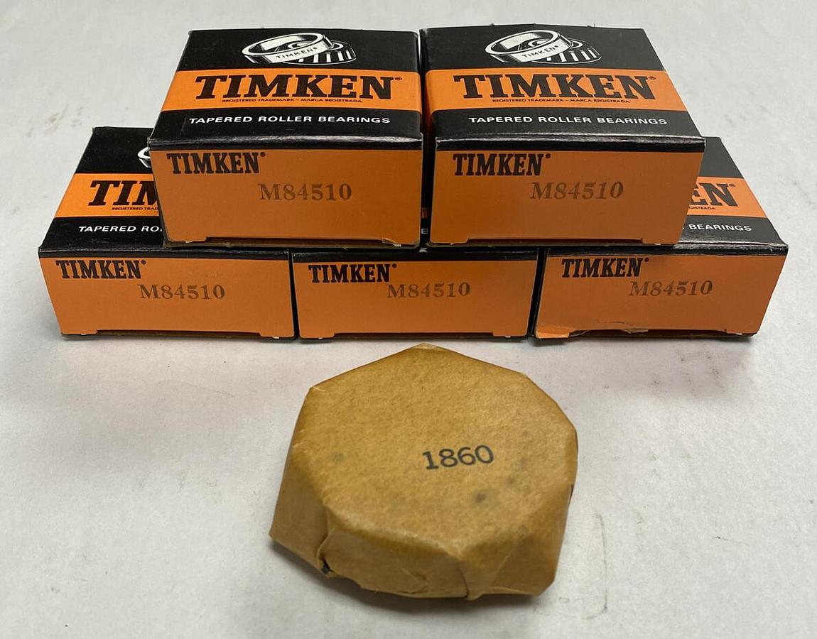 Used Timken,M84510,Roller Bearing Lot of 5 NOS