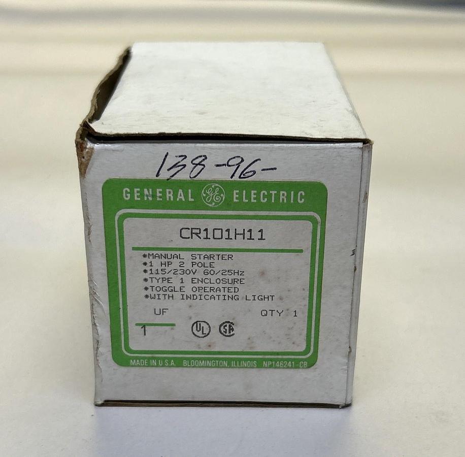 GENERAL ELECTRIC,CR101H11,MANUAL STARTER 1HP 2P NOS