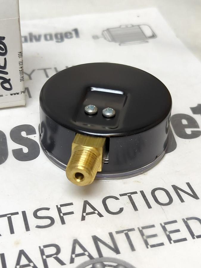 ASHCROFT,25W1005 H 02L,PRESSURE GAUGE 2-1/2 IN 1/4 IN LOWER NPT 0-100PSI NOS