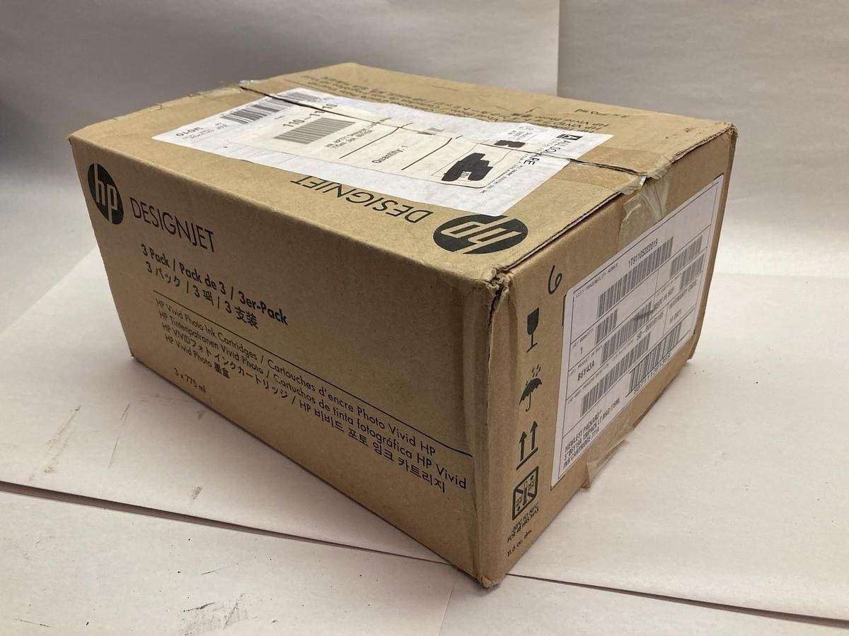 Used Hewlett Packard,B6Y43A,Magenta Ink Cartridge Tripack 775ML - REFILLED