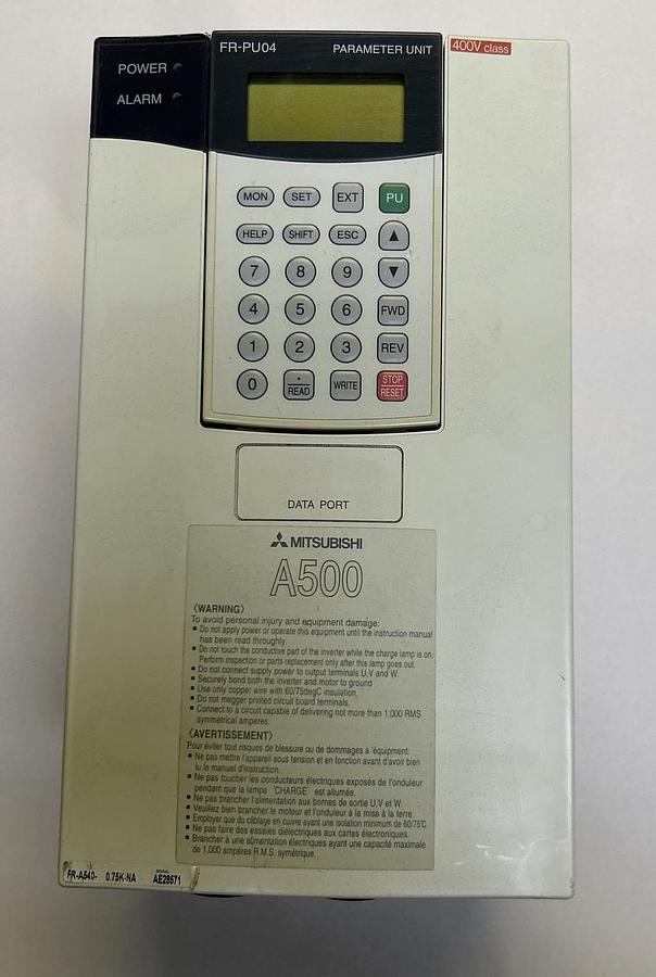 Used MITSUBISHI,FR-A540-0.75K-NA,INVERTER AC DRIVE 1 HP