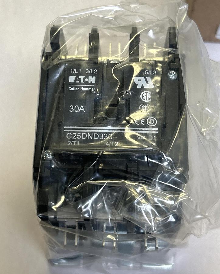 Used EATON CUTLER-HAMMER,C25DND330T,DEFINITE PURPOSE CONTACTOR NEW