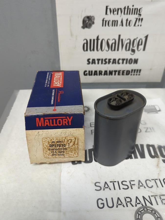 MALLORY,OP17570,CAPACITOR 17.5 MFD 370 VAC NOS
