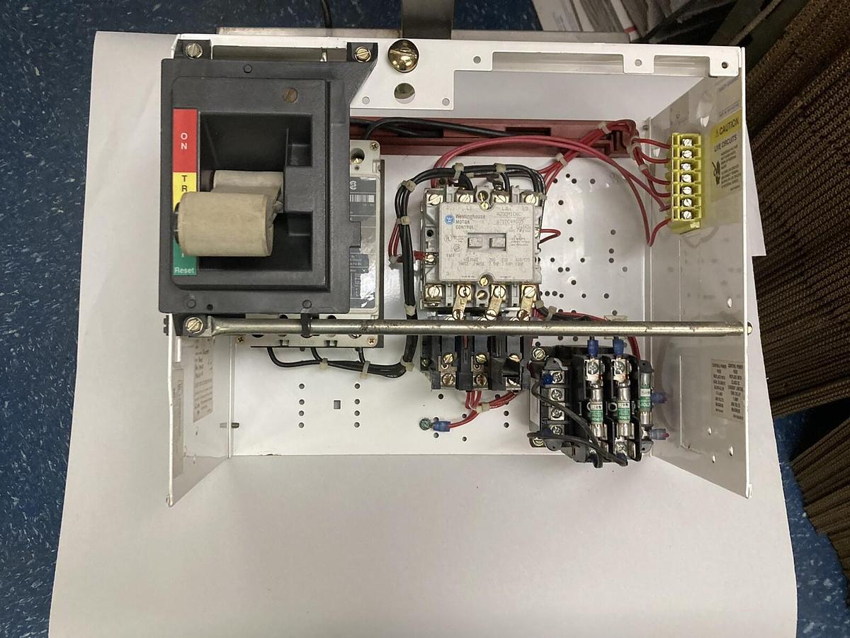 Used Westinghouse,Size 1,12 INCH 3-Phase MCC Starter Bucket  15 Amps