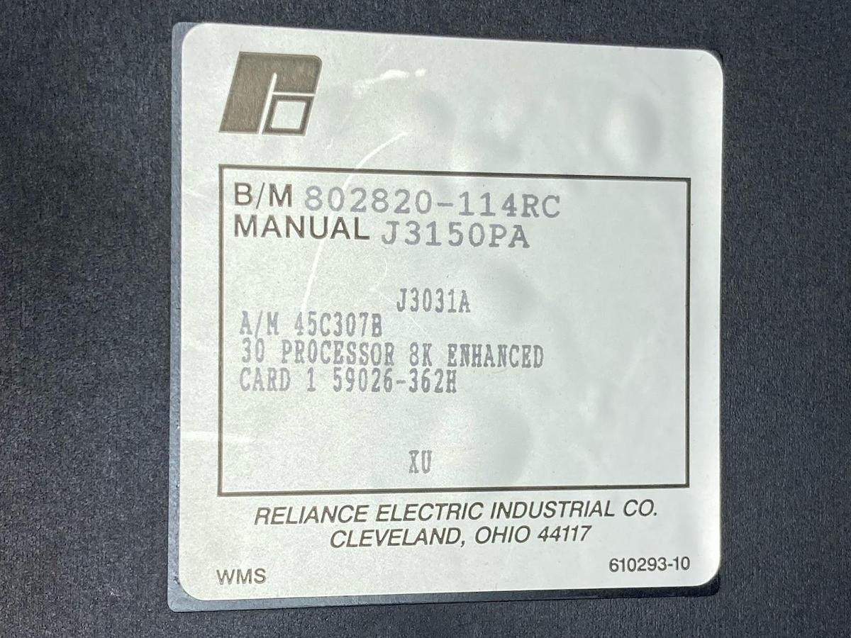 Used Reliance Electric,45C307B,AutoMate 30 Processor Module