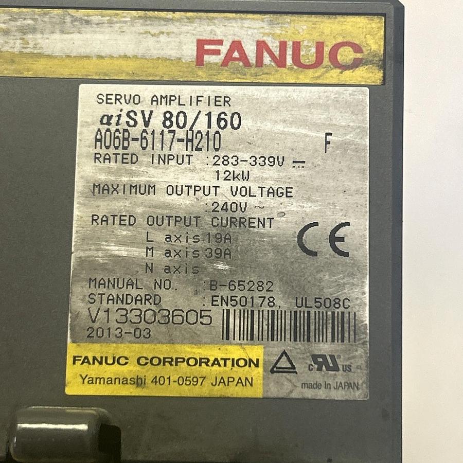 Used FANUC,A06B-6117-H210,SERVO AMPLIFIER MODULE