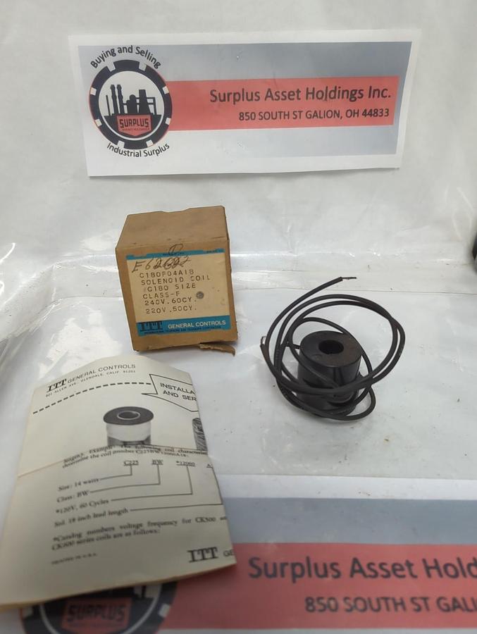 GENERAL CONTROLS,C180F04A18,COIL 240/220V 60/50CY NOS