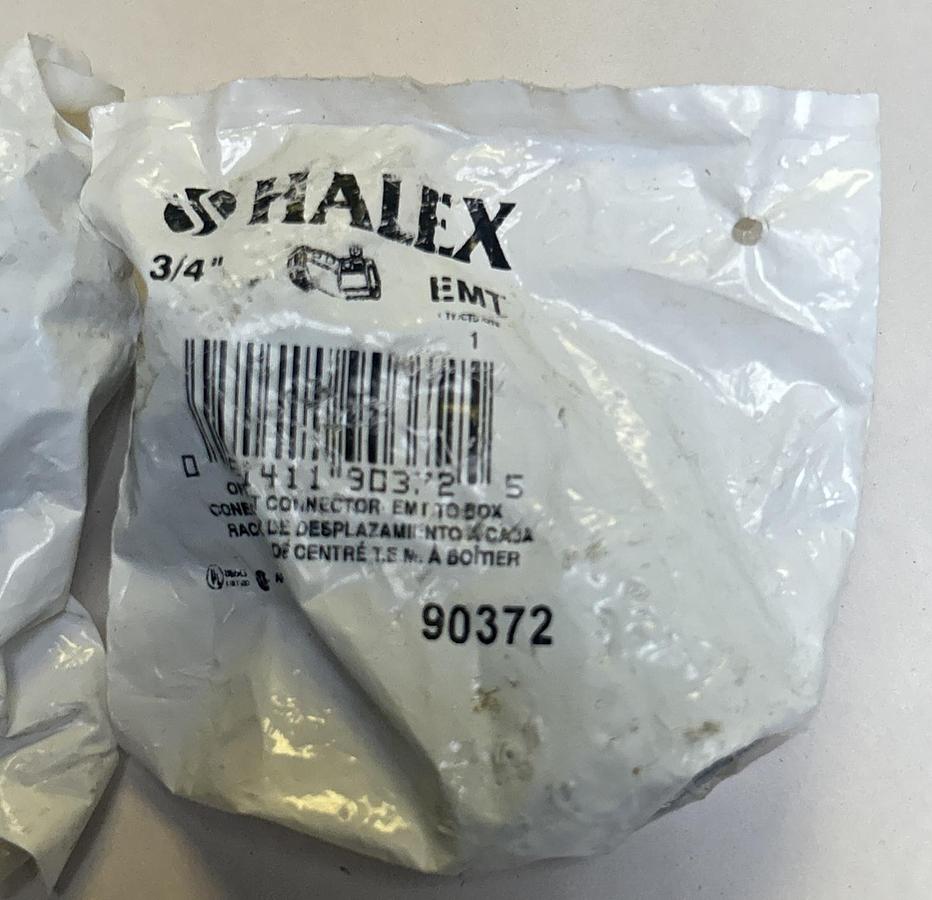 Used HALEX,90372,CONNECTOR 3/4INCH LOT OF 2 NOS