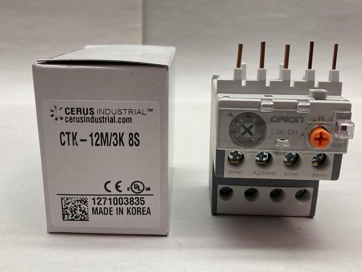 Cerus Industrial,CTK-12M/3K 8S,Thermal Overload Relay 600Vac 10A 6kV