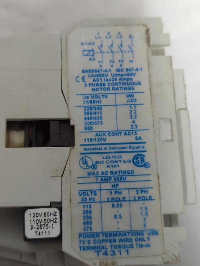 Used CUTLER HAMMER,CE15ANS3,CONTACTOR 10E LOT OF 2 PRE-OWNED