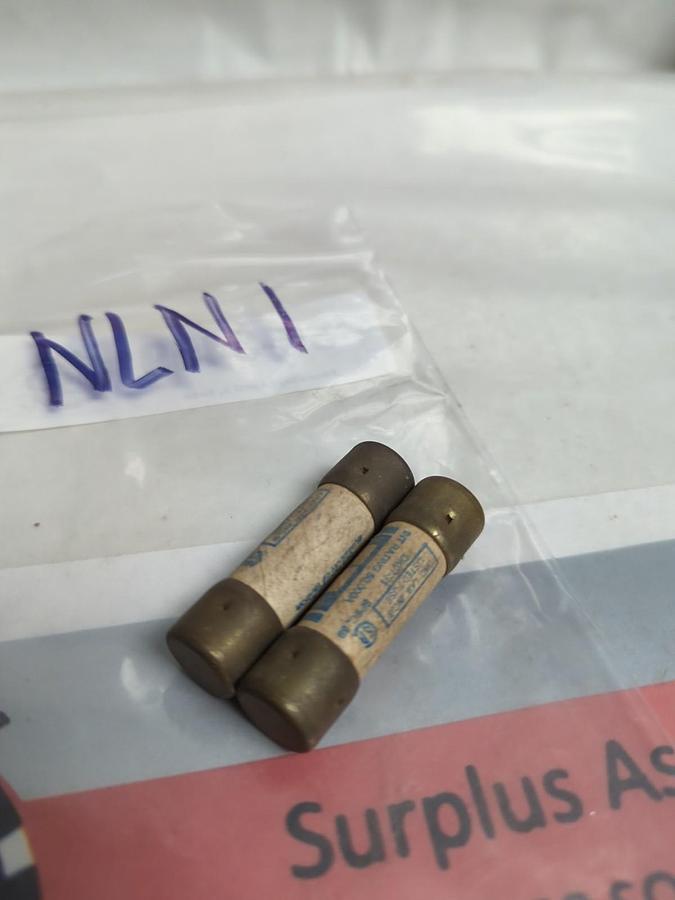 Used LITTELFUSE,NLN1,ONE-TIME 1 AMP FUSE LOT OF 2 PRE-OWNED
