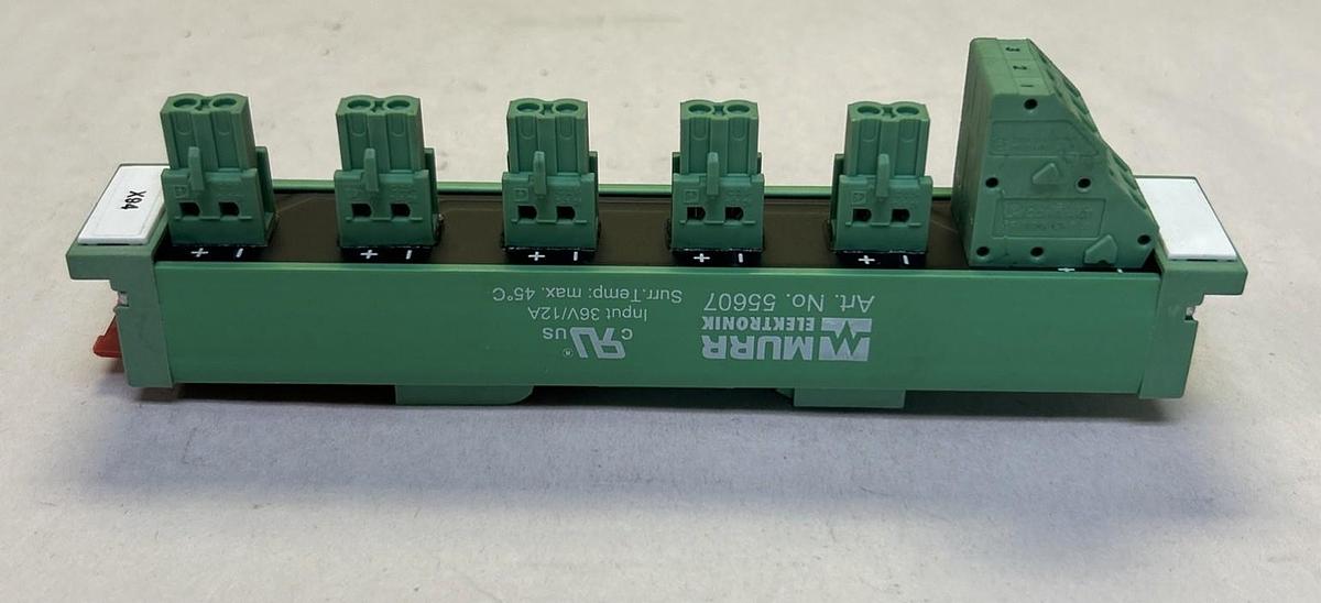 Used MURR ELEKTRONIK,55607,DISTRIBUTOR AS-I AND EXTERN POWER LOT OF 9
