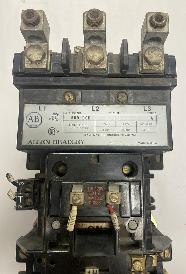 Used Allen-Bradley,509-D0D,Motor Starter 90A 600V