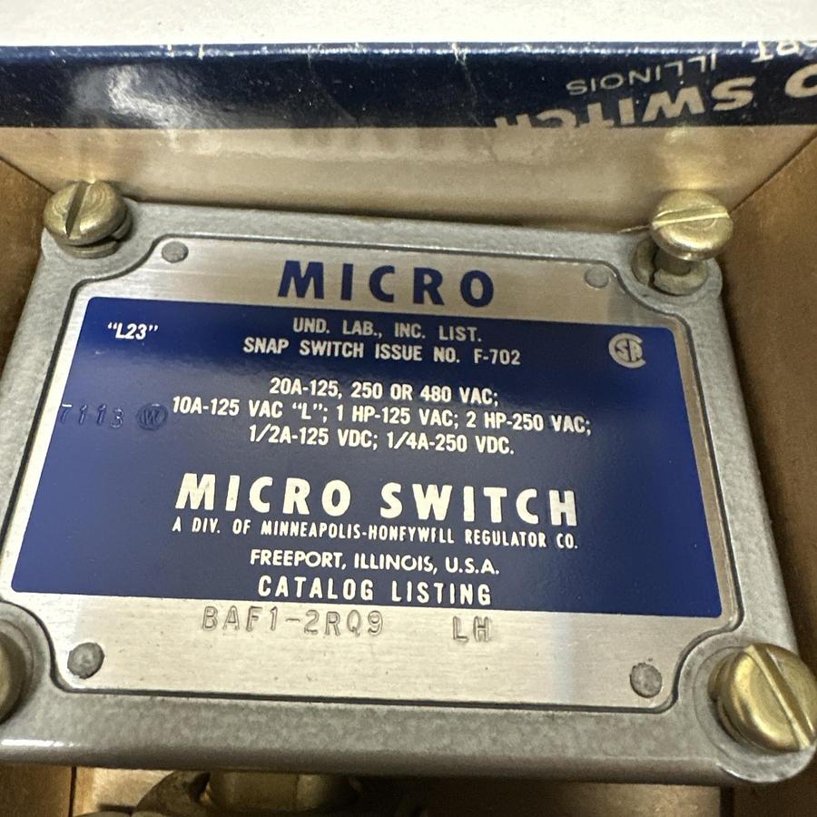 Honeywell,BAF1-2RQ9-LH,Micro Switch
