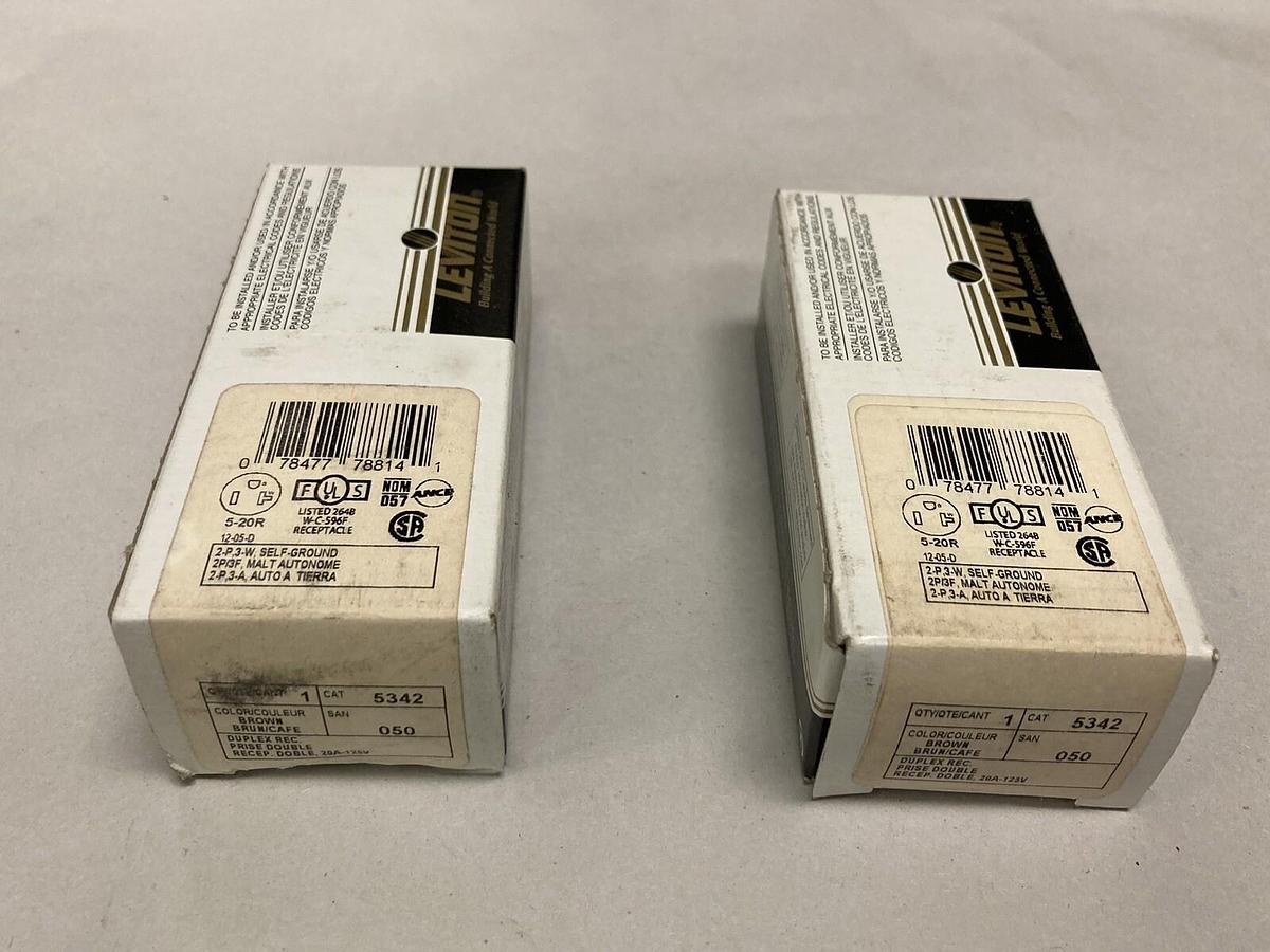 Leviton Duplex,5342,Receptacle Lot of 2