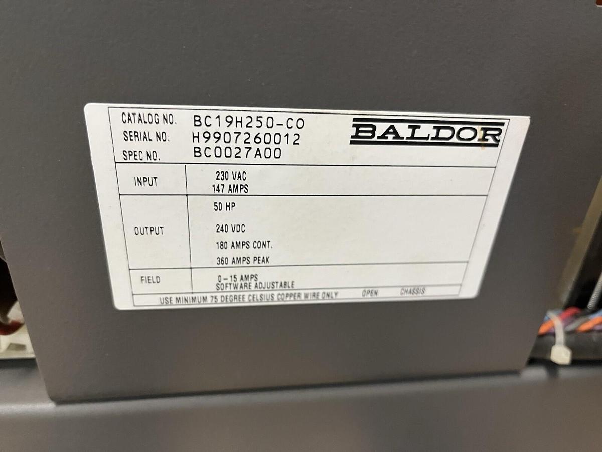 Used BALDOR,BC19H250-CO,DC DRIVE 50HP IN 230V OUTPUT 180A 240VDC