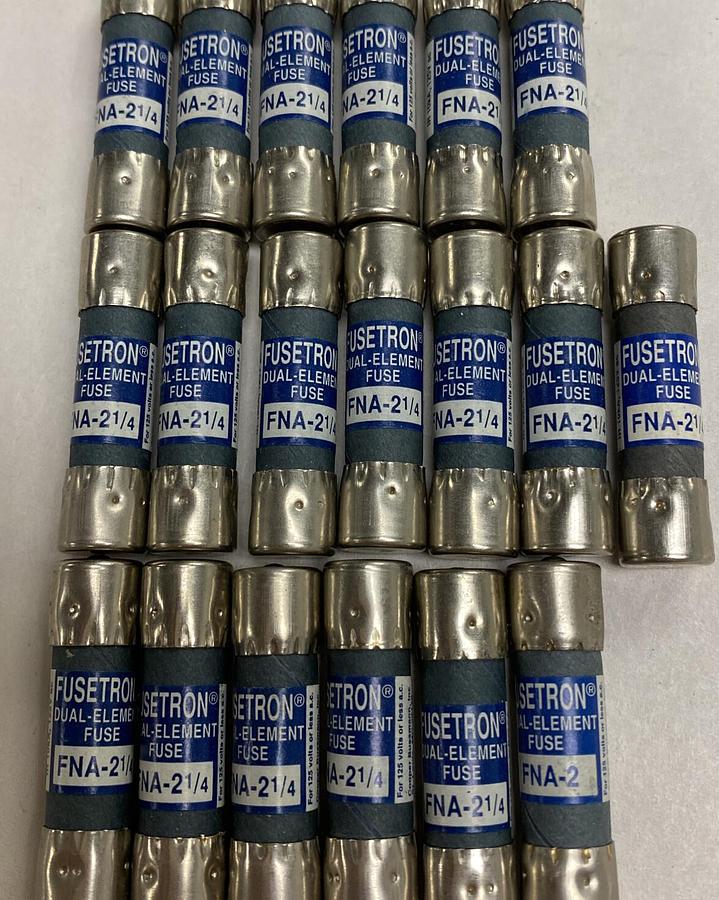 Cooper Bussmann,FNA-2 1/4,Fusetron Fuse Lot Of 19