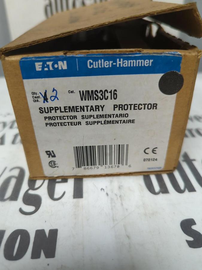 EATON CUTLER-HAMMER,WMS3C16, SUPPLEMENTARY PROTECTORS BOX OF 2 NOS