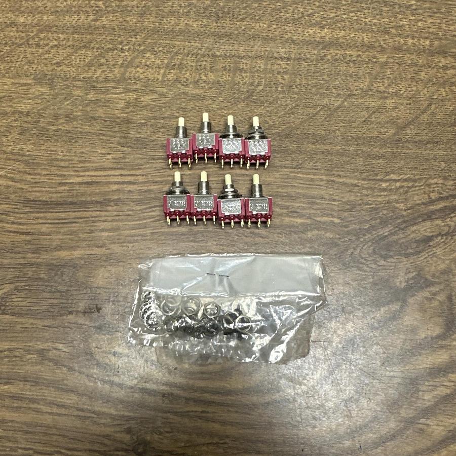 C&K,8221,Push Button Switch 120VAC 1Amp Lot of 8