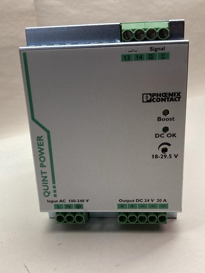 Phoenix Contact,QUINT-PS/1AC/24DC/20,Switching Power Supply 100-240V 50/60Hz