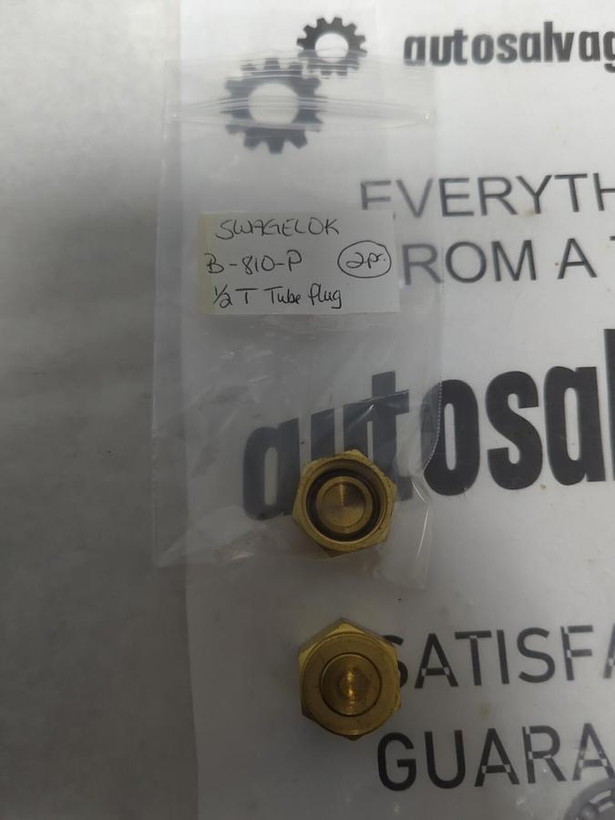 SWAGELOK,B-810-P,1/2T TUBE PLUG LOT OF 2 NOS