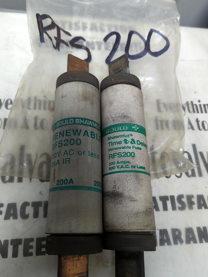 GOULD SHAWMUT,RFS-200,RENEWABLE FUSES LOT OF 2 NOS