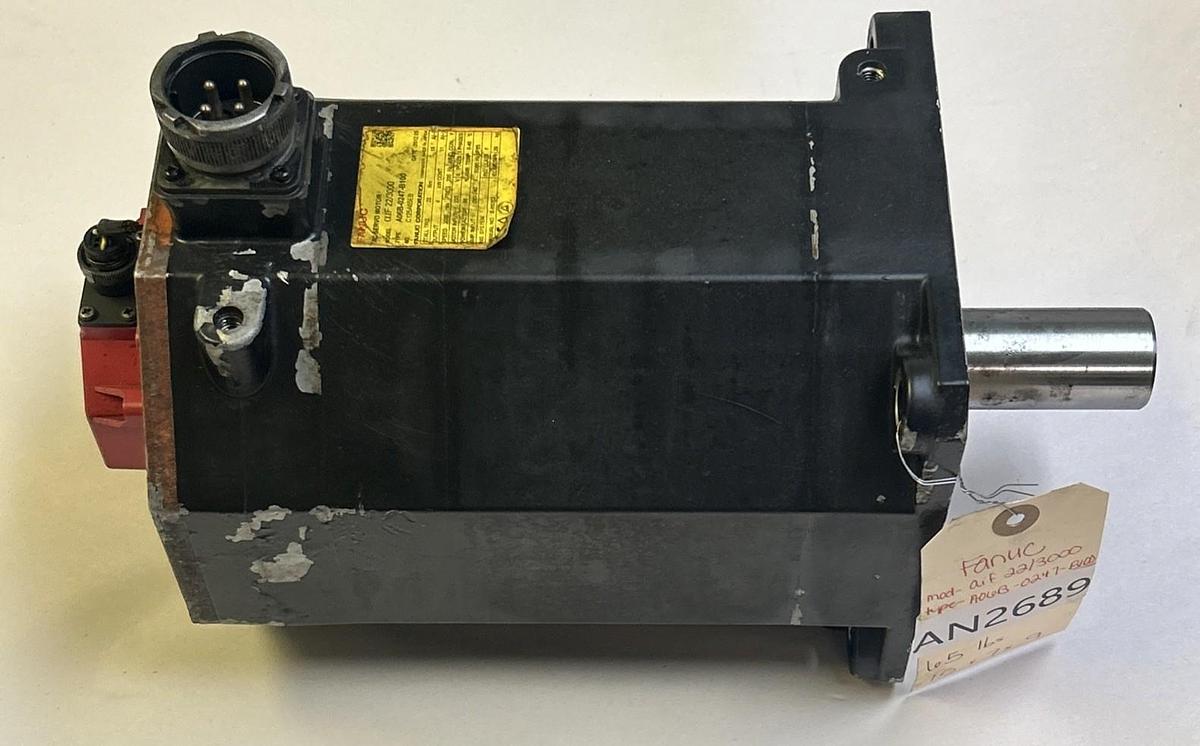 Used FANUC,A06B-0247-B100,AC SERVO MOTOR 3000RPM 230V