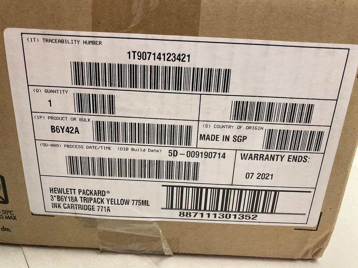 Used Hewlett Packard,B6Y42A,Magenta Ink Cartridge Tripack 775ML - REFILLED