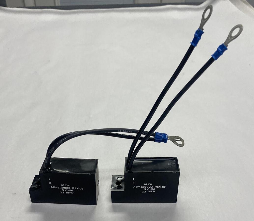 MTR,AB-120922,CAPACITOR 5 OHM .22 MFD LOT OF 2 NOS