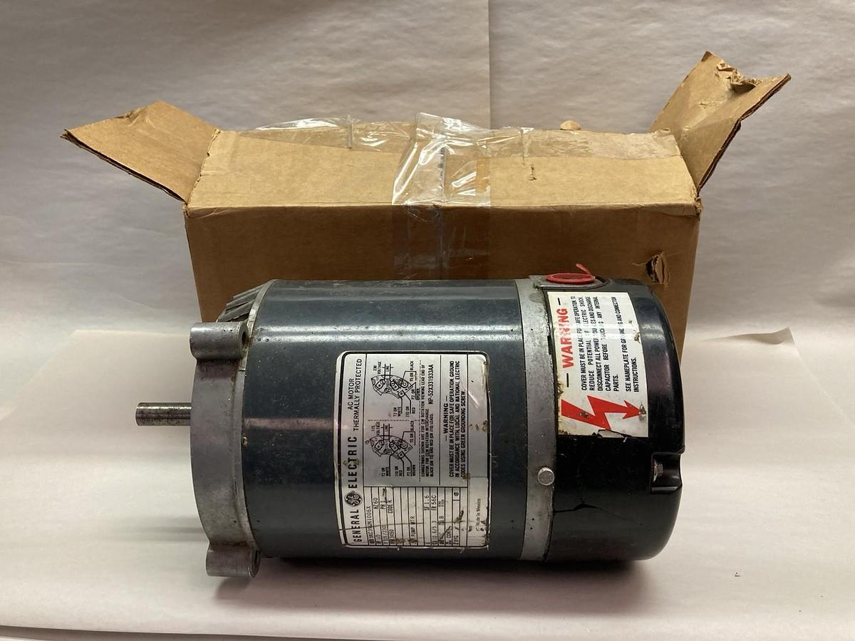 Used General Electric,5KC39QN1006X,Single Phase AC Motor 1/2Hp 60Hz 3450rpm 115/230V