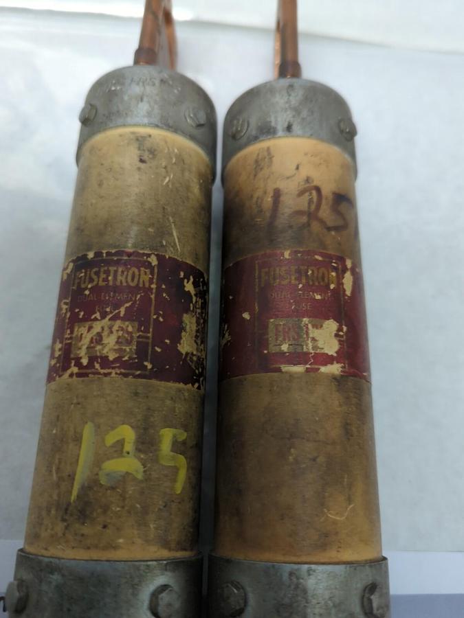 Used COOPER BUSSMANN,FRS-100,FUSETRON 100 AMP FUSE LOT OF 2 PRE-OWNED