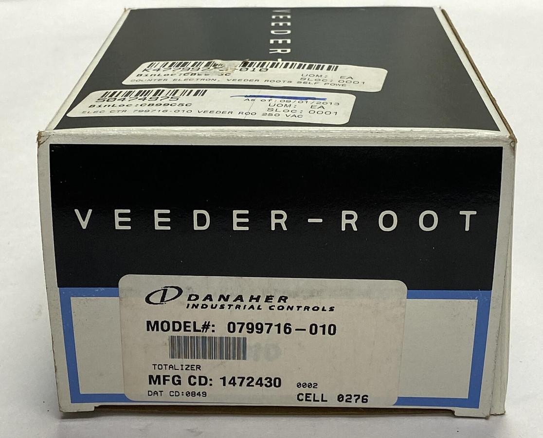 Used DANAHER CONTROLS VEEDER ROOT,0799716-010 LX,TOTALIZER NEW