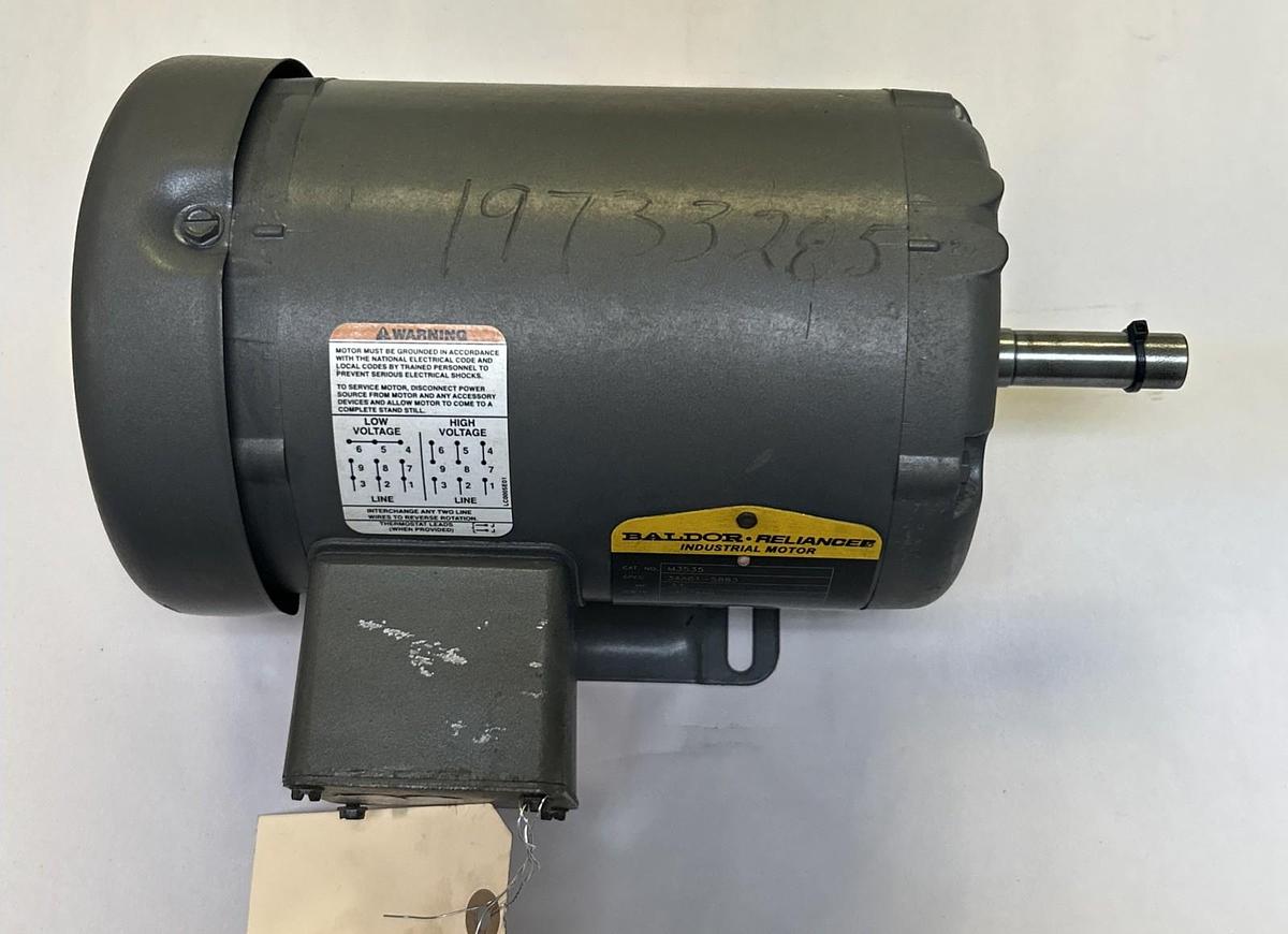 Used BALDOR,M3535,MOTOR 1/3HP 1140RPM 230/460V 3PH 56 FRAME