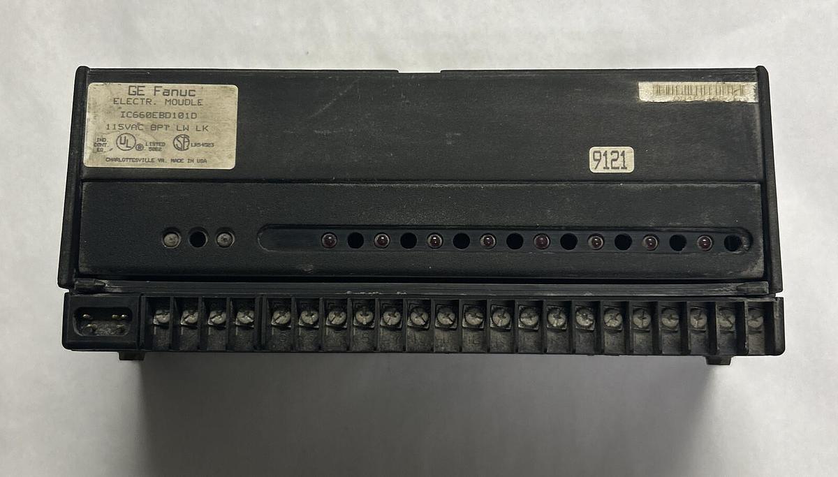 Used GE FANUC,IC660EBD101/IC660EBD101D,GENIUS BLOCK IN OUT MODULE 115V