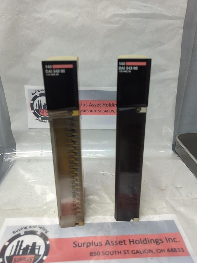 Used SCHNEIDER AUTOMATION,140 DAI 543 00,TSX QUANTUM 115 VAC MODULE LOT OF 2 USED