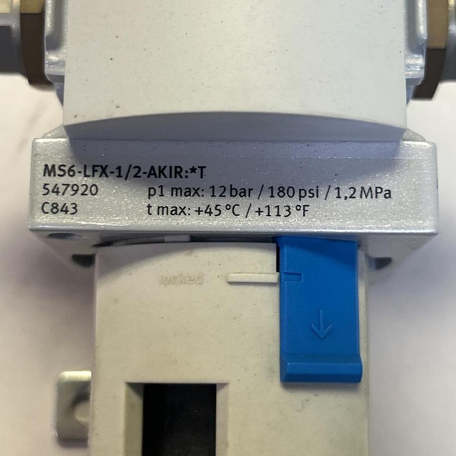 Used FESTO,MS6-LFX-1/2-AKIR,FILTER REGULATOR