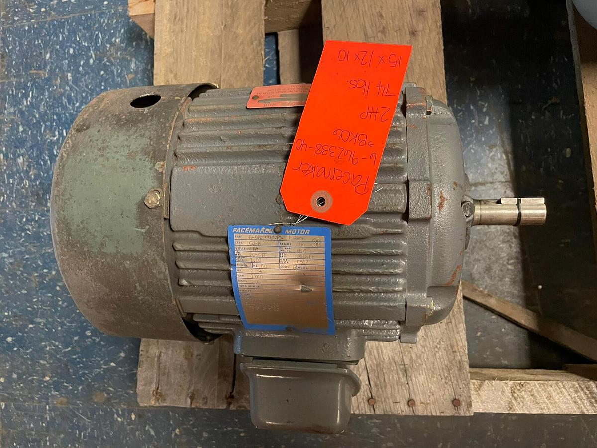 Used PACEMAKER,6-962338-40,2HP MOTOR 460V 1740RPM FR 184