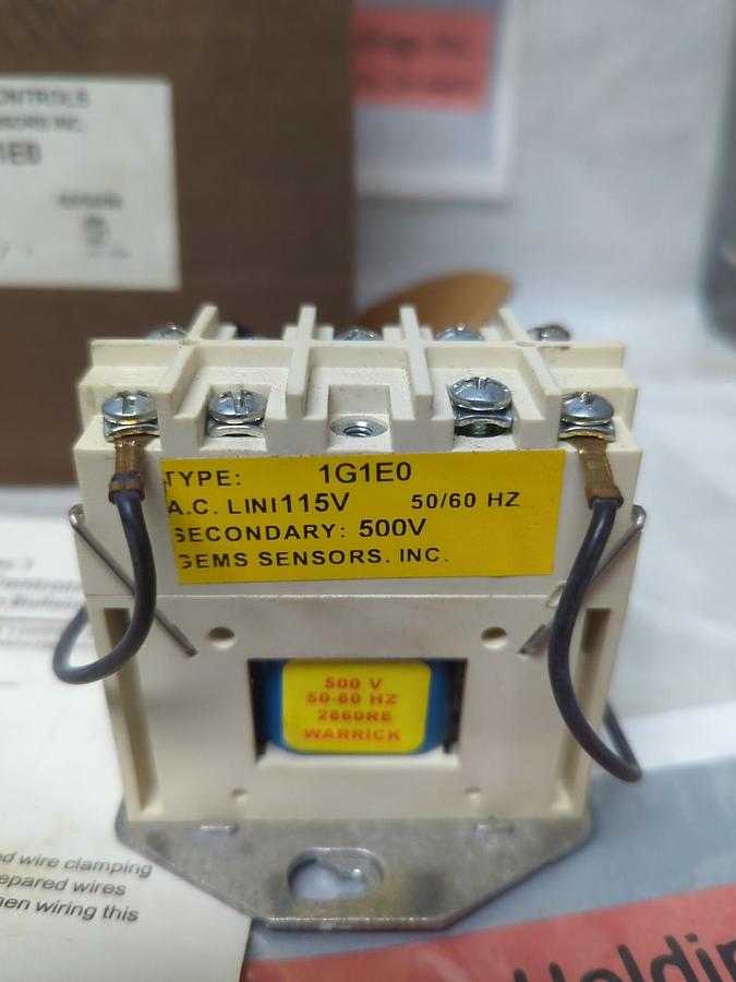 WARRICK CONTROLS,1G1E0,CONTROL RELAY 115V SEC-500V NOS