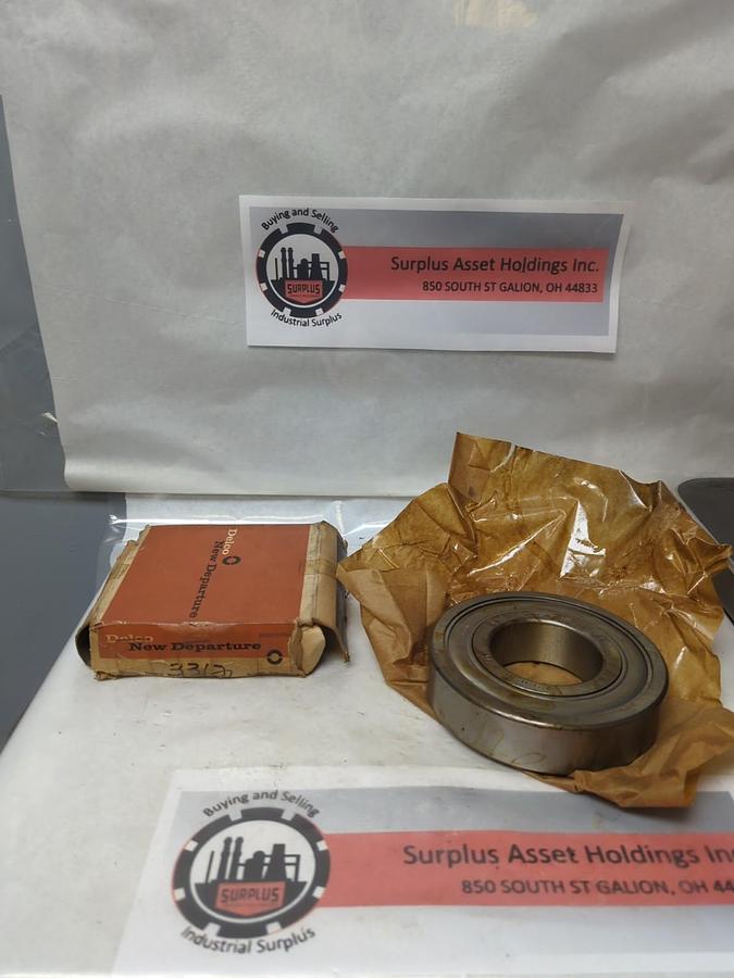 NEW DEPARTURE/DELCO,3312,DEEP GROOVE BALL BEARING SINGLE METAL SHIELDED NOS
