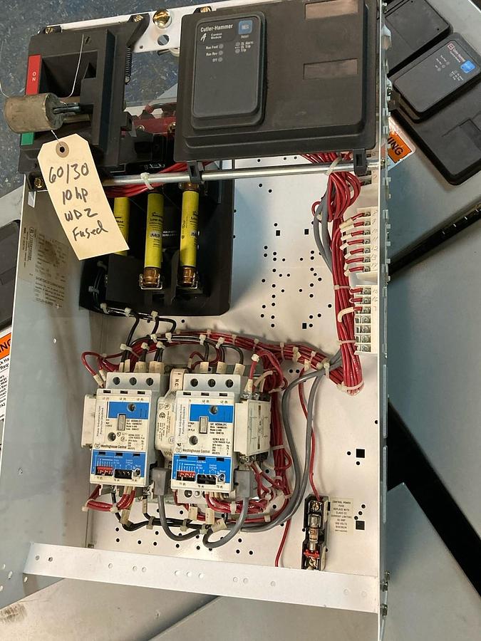 Used Cutler Hammer,Size 1,MCC Reversing FUSED Starter Feeder Bucket W200M1CFC