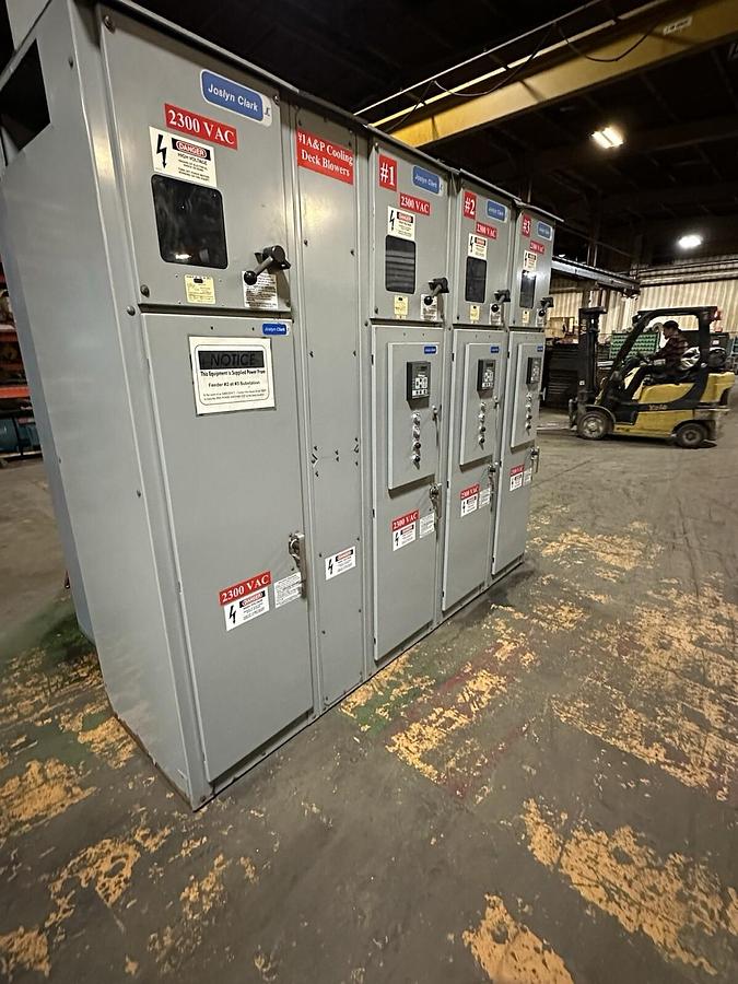 Used Joslyn Clark,2400V 400A MVS Motor Control Center MCC 1-125HP  2-150HP  w/ Main