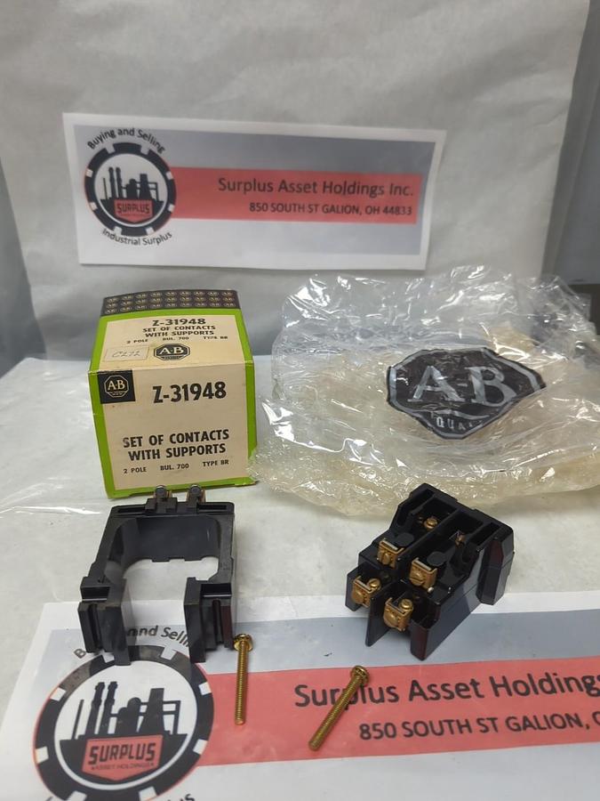 ALLEN BRADLEY,Z-31948,SET OF CONTACTS WITH SUPPORTS 2-POLE TYPE BR NOS