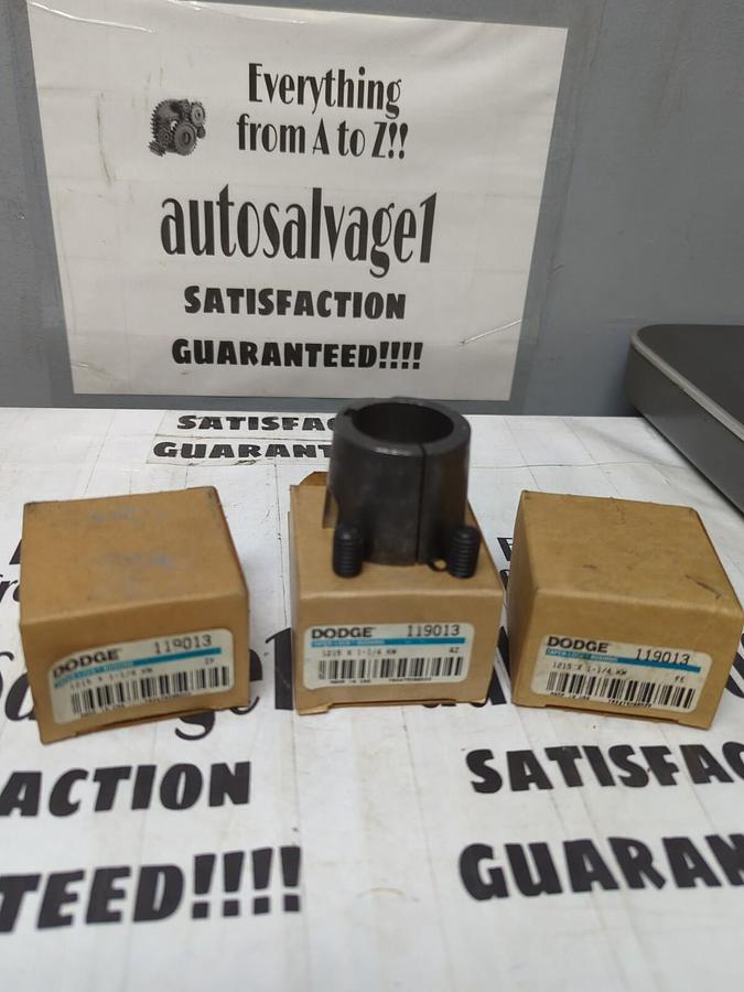 DODGE,119013 1215X1-1/4-KW,TAPER-LOCK BUSHINGS LOT OF 3 NOS