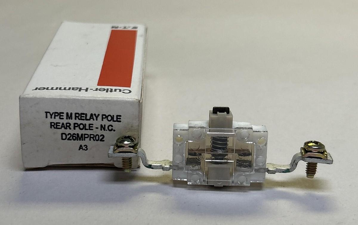 Used CUTLER HAMMER,D26MPR02,RELAY CONTACT NEW