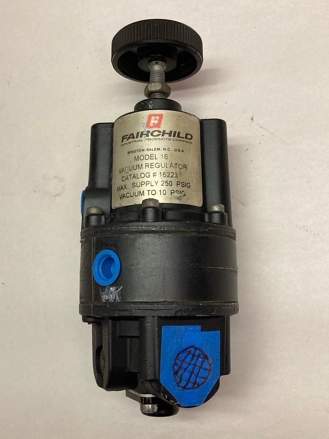 Used Fairchild,Model 1600,Vacuum Regulator 16223 10 PSIG