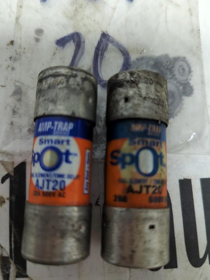 FERRAZ SHAWMUT,AJT20,SMART-SPOT FUSES LOT OF 2 NOS
