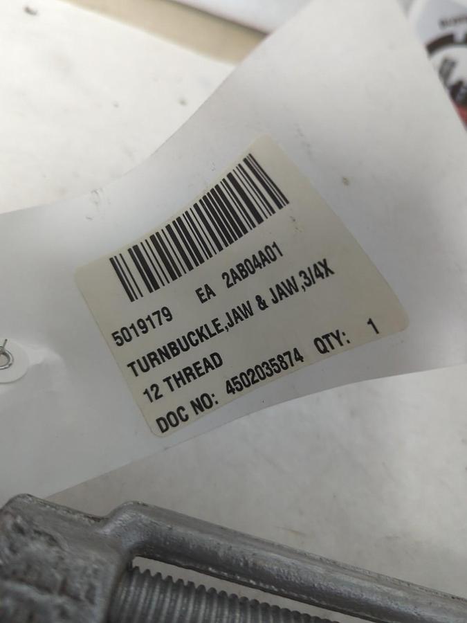 JAW/JAW,3/4"X12",HEAVY DUTY TURNBUCKLE NOS